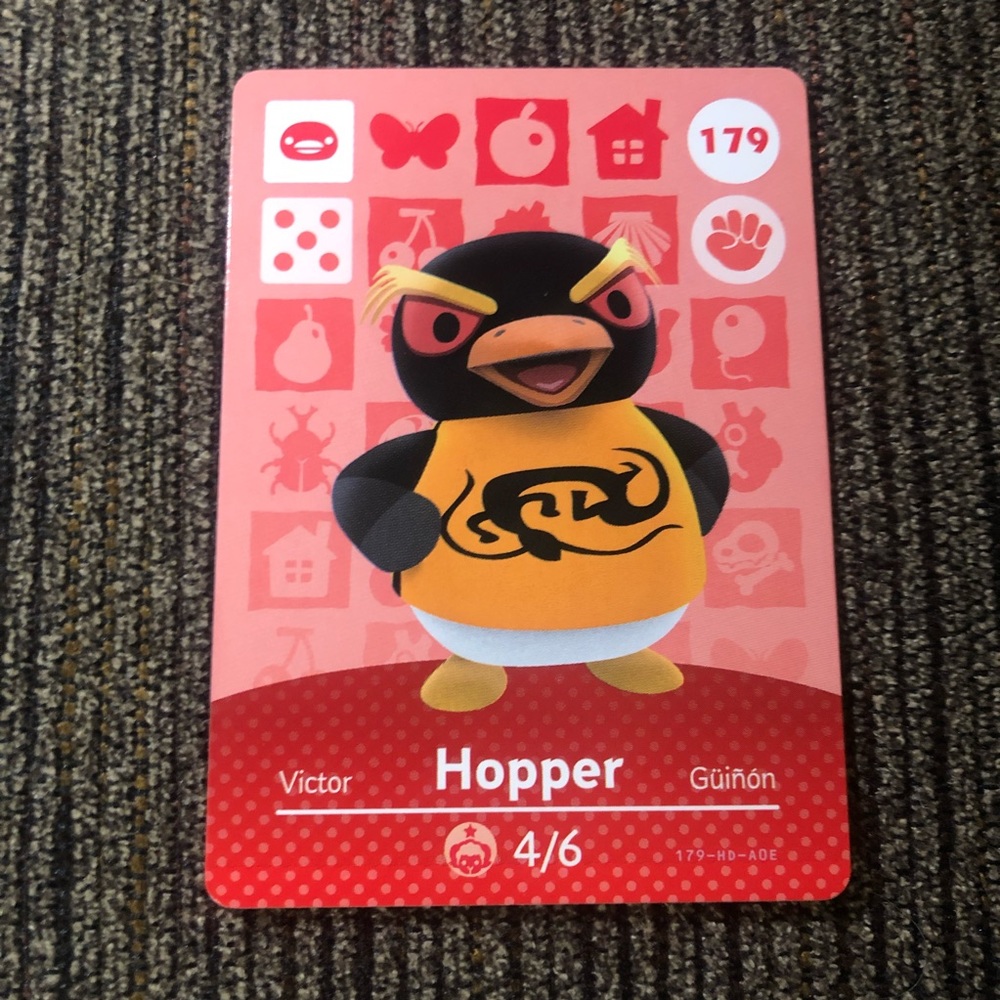 Offical Hopper (179) Amiibo Card - Animal Crossing